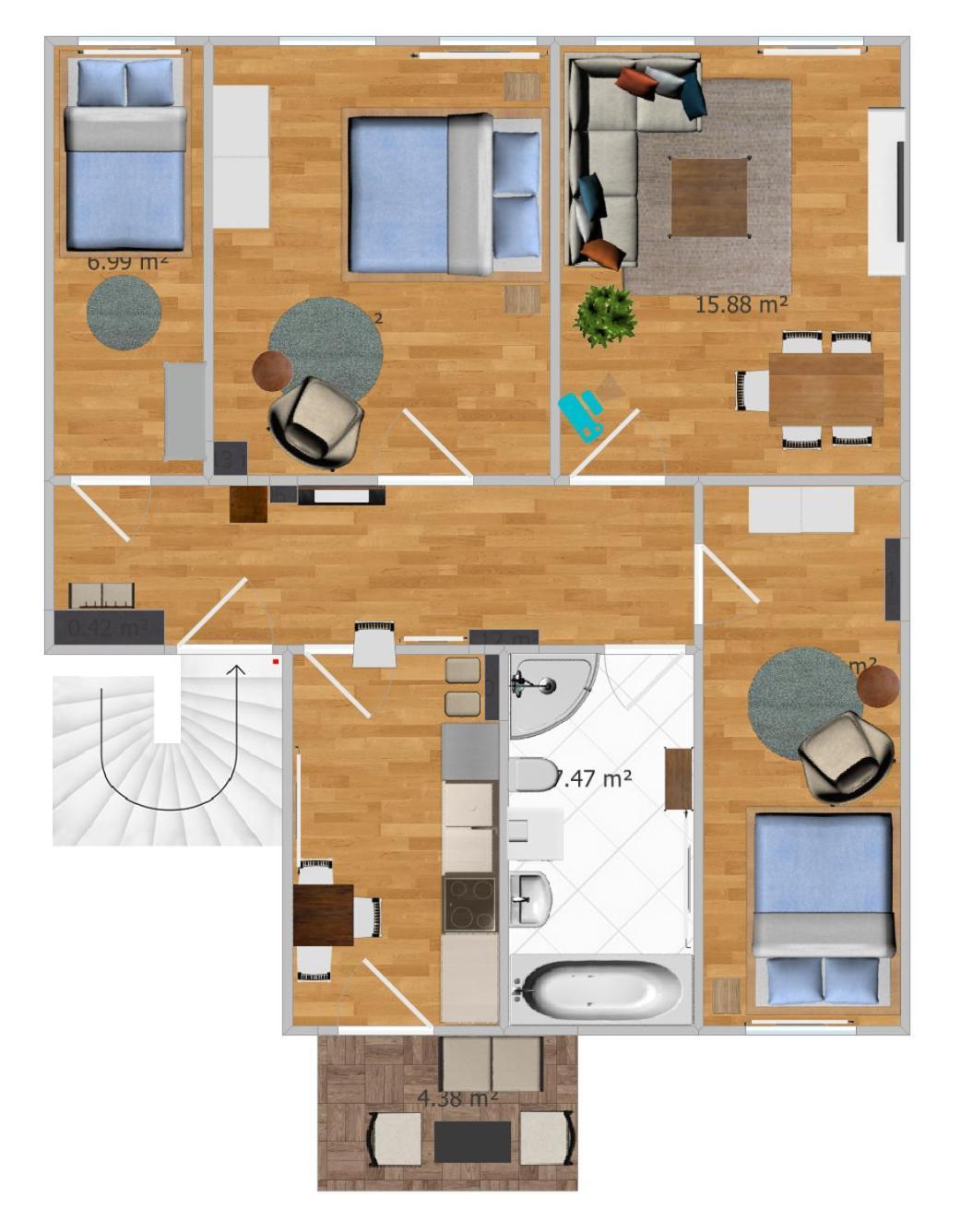 Ferienwohnung Fuer 8 Mit Balkon Erfurt Exterior foto